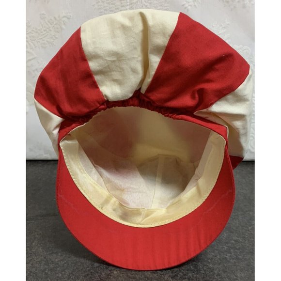 Vintage Six Flags Magic Mountain Red & White Pinwheel Cap Hat Souvenir Employee? - Picture 14 of 16